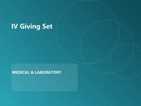 IV Giving Set